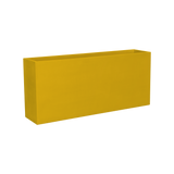 Potsdam rectangular fiberglass planter in Gloss Saffron, studio render
