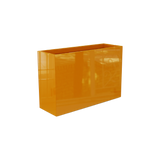 Potsdam rectangular fiberglass planter in Gloss Tangerine