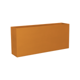 Potsdam rectangular fiberglass planter in Gloss Tangerine, studio render