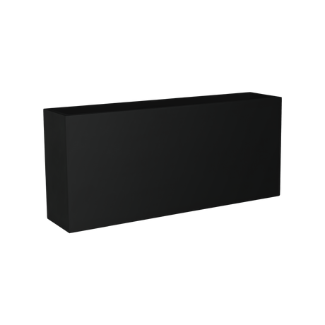 Potsdam rectangular fiberglass planter in Matte Black, studio render