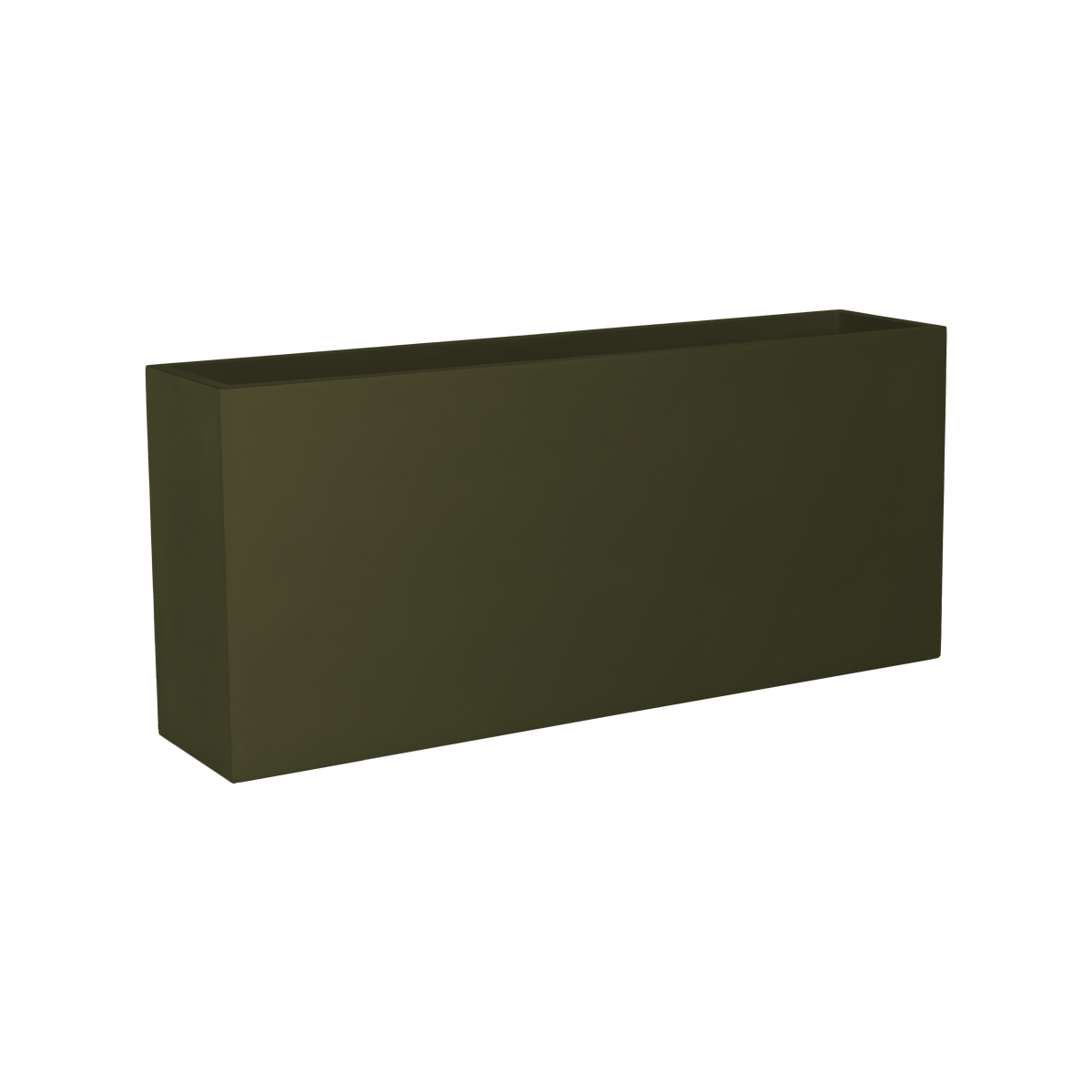 Potsdam rectangular fiberglass planter in Matte Bronze, studio render