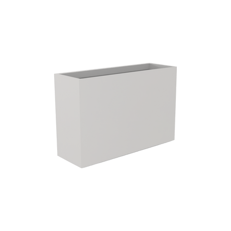 Potsdam rectangular fiberglass planter in Matte Cement Grey