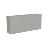 Potsdam rectangular fiberglass planter in Matte Cement Grey, studio render