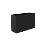 Potsdam rectangular fiberglass planter in Matte Charcoal