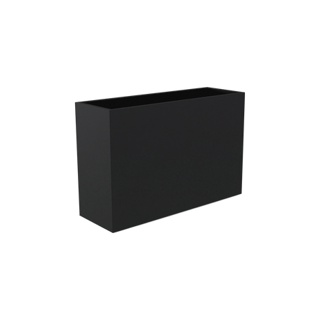 Potsdam rectangular fiberglass planter in Matte Charcoal
