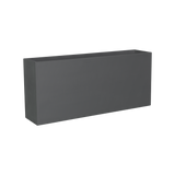 Potsdam rectangular fiberglass planter in Matte Charcoal, studio render