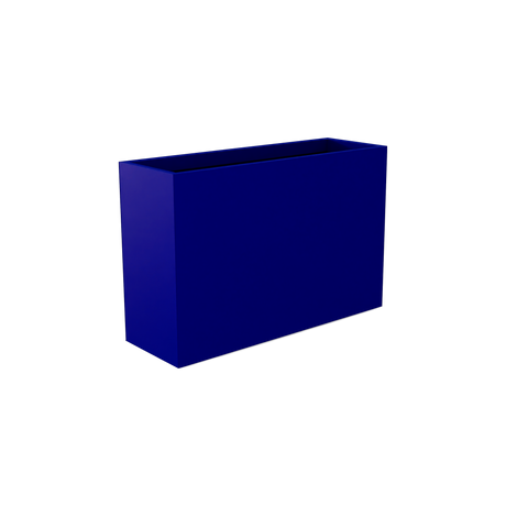 Potsdam rectangular fiberglass planter in Matte Cobalt Blue