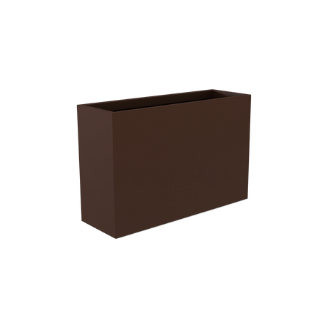Potsdam rectangular fiberglass planter in Matte Dark Brown