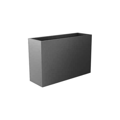 Potsdam rectangular fiberglass planter in Matte Gunmetal