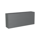 Potsdam rectangular fiberglass planter in Matte Gunmetal, studio render