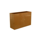 Potsdam rectangular fiberglass planter in Metallic Bronze