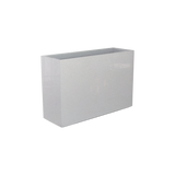 Potsdam rectangular fiberglass planter in Metallic Silver
