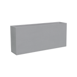 Potsdam rectangular fiberglass planter in Metallic Silver, studio render