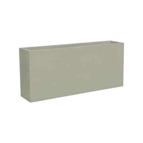 Potsdam rectangular fiberglass planter in Satin Beige, studio render