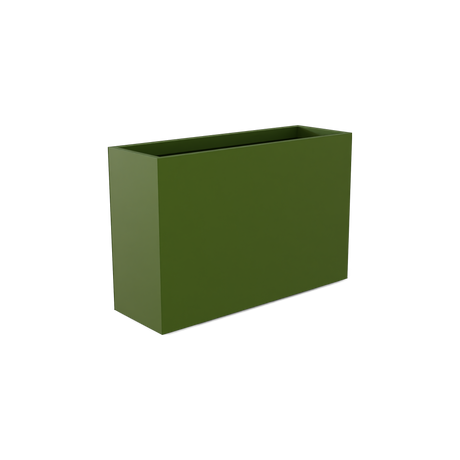 Potsdam rectangular fiberglass planter in Satin Green