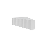Potsdam rectangular fiberglass planter shown in all sizes side by side in a studio render for comparing sizes: 36 × 16 × 32 in, 48 × 16 × 32 in, 60 × 16 × 32 in, 72 × 16 × 32 in