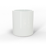 Rio grande cylinder fiberglass planter in Gloss Bright White, studio render
