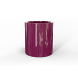 Rio Grande cylinder fiberglass planter in Gloss Eggplant