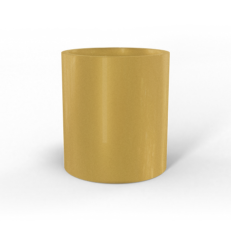 Rio grande cylinder fiberglass planter in Gloss Metallic Gold, studio render