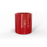 Rio Grande cylinder fiberglass planter in Gloss Red