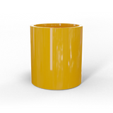 Rio grande cylinder fiberglass planter in Gloss Saffron, studio render