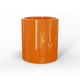 Rio grande cylinder fiberglass planter in Gloss Tangerine, studio render