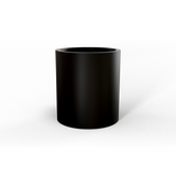 Rio Grande cylinder fiberglass planter in Matte Black