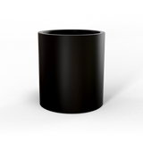 Rio grande cylinder fiberglass planter in Matte Black, studio render