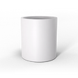 Rio grande cylinder fiberglass planter in Matte Bright White, studio render
