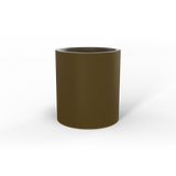 Rio Grande cylinder fiberglass planter in Matte Bronze