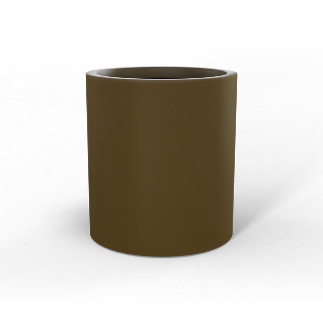 Rio grande cylinder fiberglass planter in Matte Bronze, studio render