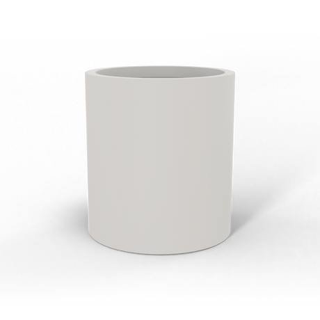 Rio grande cylinder fiberglass planter in Matte Cement Grey, studio render