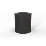 Rio Grande cylinder fiberglass planter in Matte Charcoal