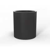 Rio grande cylinder fiberglass planter in Matte Charcoal, studio render