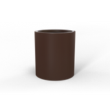 Rio Grande cylinder fiberglass planter in Matte Dark Brown