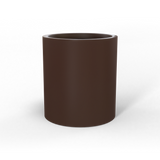 Rio grande cylinder fiberglass planter in Matte Dark Brown, studio render