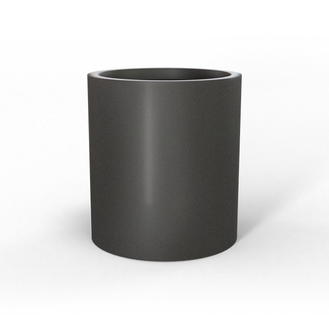 Rio grande cylinder fiberglass planter in Matte Gunmetal, studio render