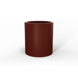 Rio Grande cylinder fiberglass planter in Matte Terra Cotta