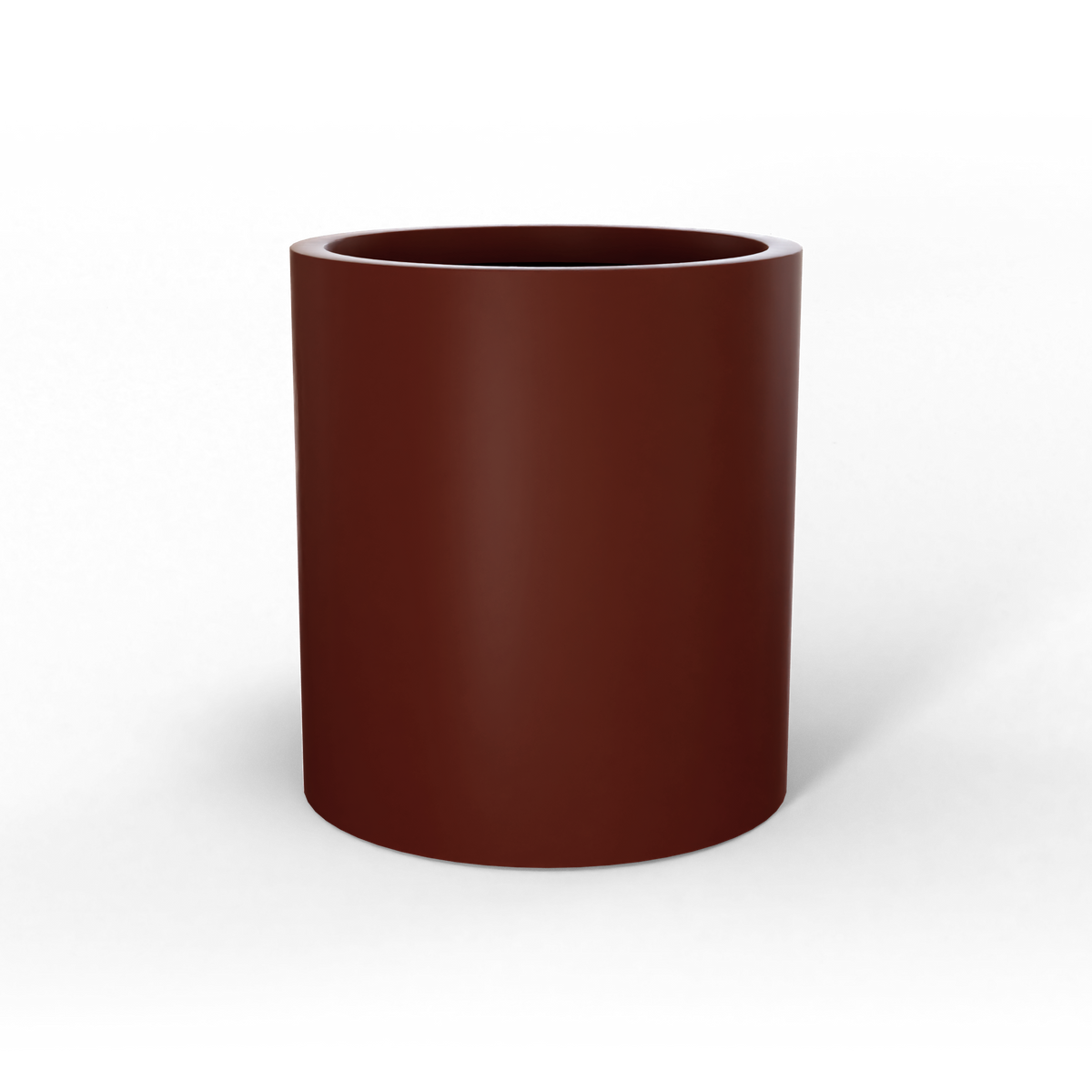 Rio grande cylinder fiberglass planter in Matte Terra Cotta, studio render
