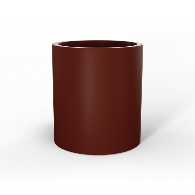 Rio grande cylinder fiberglass planter in Matte Terra Cotta, studio render