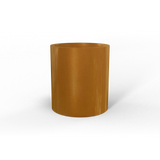 Rio Grande cylinder fiberglass planter in Metallic Bronze