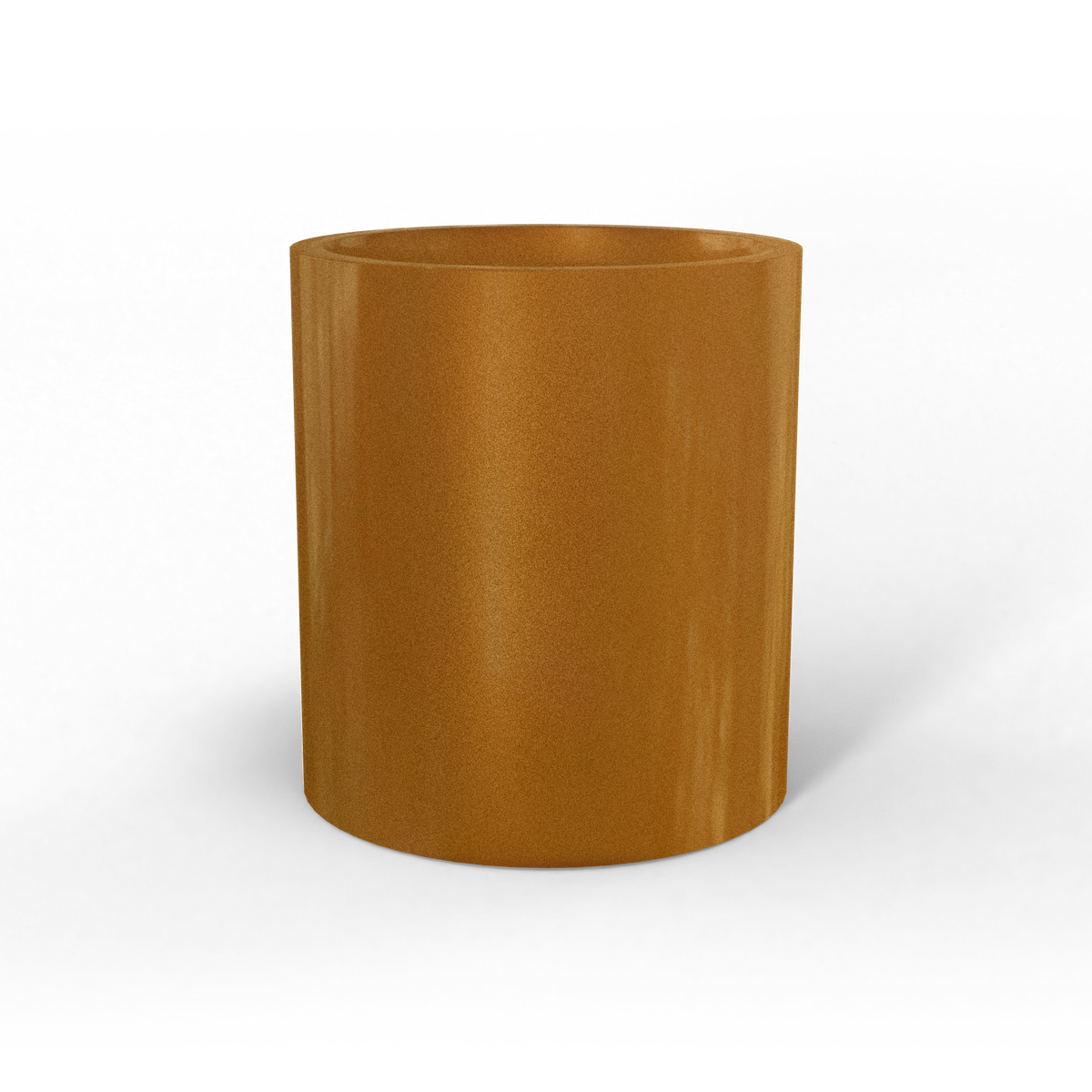 Rio grande cylinder fiberglass planter in Metallic Bronze, studio render