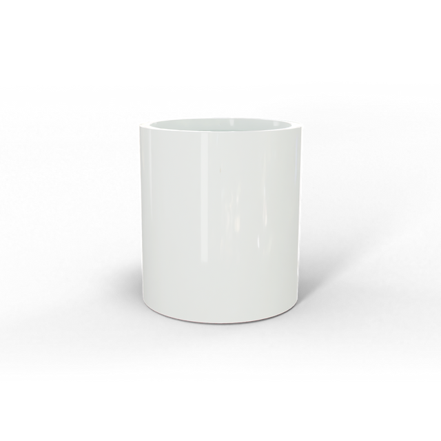 Rio Grande Cylinder Planter in Gloss Bright White