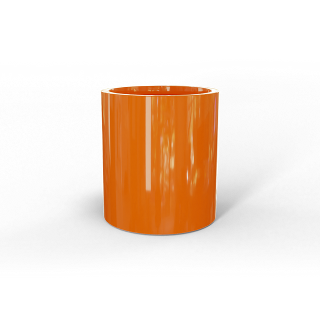 Rio Grande Cylinder Planter in Gloss Tangerine