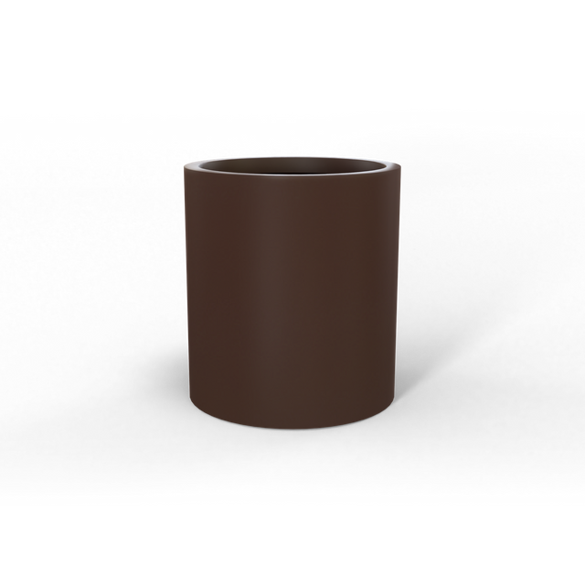 Rio Grande Cylinder Planter in Matte Dark Brown