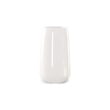 Saigon tall round tapered fiberglass planter in Gloss Bright White