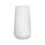 Saigon tapered round fiberglass planter in Gloss Bright White, studio render