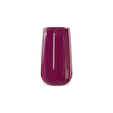 Saigon tall round tapered fiberglass planter in Gloss Eggplant