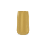 Saigon tall round tapered fiberglass planter in Gloss Metallic Gold