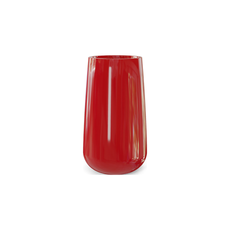 Saigon tall round tapered fiberglass planter in Gloss Red